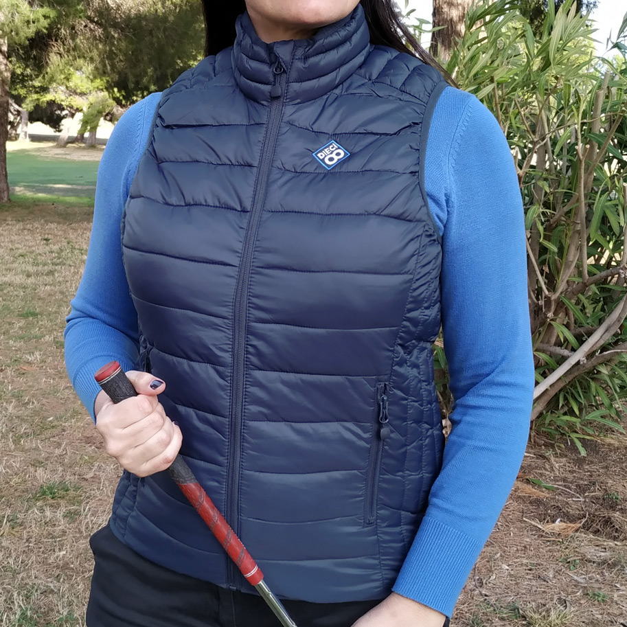Chaleco Spin Mujer Azul Marino – Dieciocho Golf